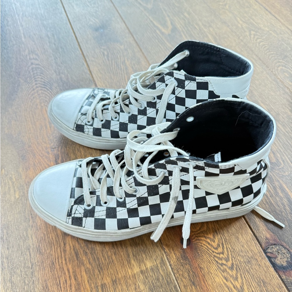 Saint Laurent SL/06 Court Classic Checkered High-Tops – Size 38
